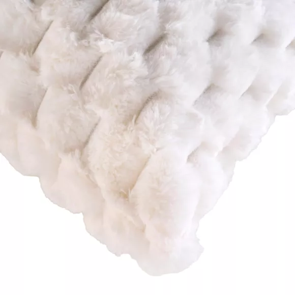 Coussin DŽhoussable (45 x 45 cm) Frosty, Imitation Fourrure/Velours
