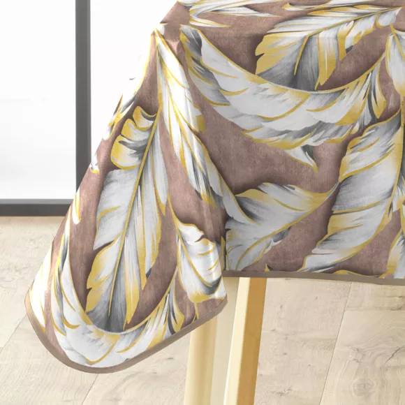 Nappe Rectangle (140 x 240 cm) Ebany Choco, PVC Textilia