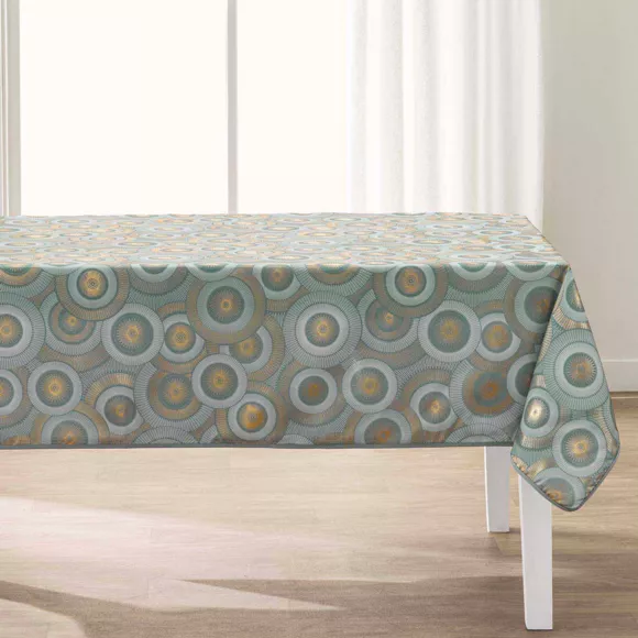 Nappe Rectangle (145 x 240 cm) Eclipse Sauge, Polyester ImprimŽ MŽtallisŽ