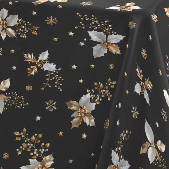 NAPPE RECTANGLE 150 x 240 CM POLYESTER IMPRIME GUIDO ANTHRACITE