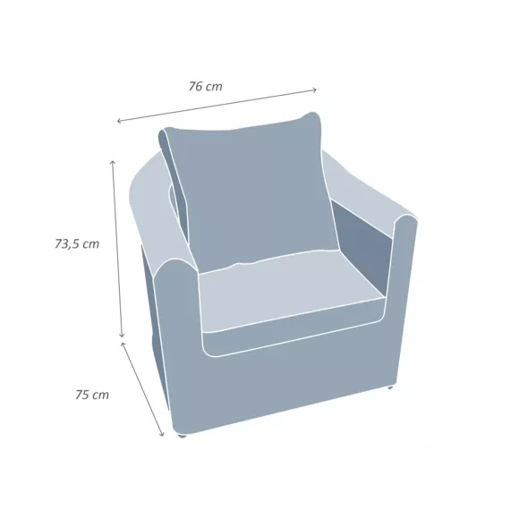 Fauteuil de jardin en résine tressée Calvi Sépia et gris foncé