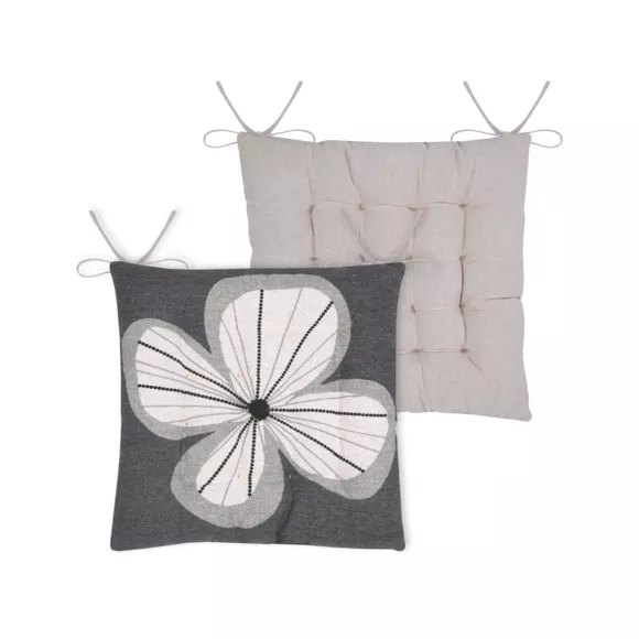 GALETTE DE CHAISE TILDA ARDOISE 38X38