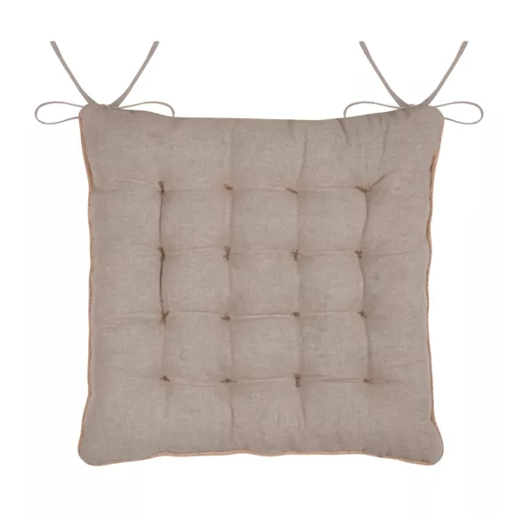 GALETTE DE CHAISE ORIANA NATUREL 38X38