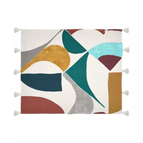 PLAID BLOKKEN MULTICOLORE 125X150