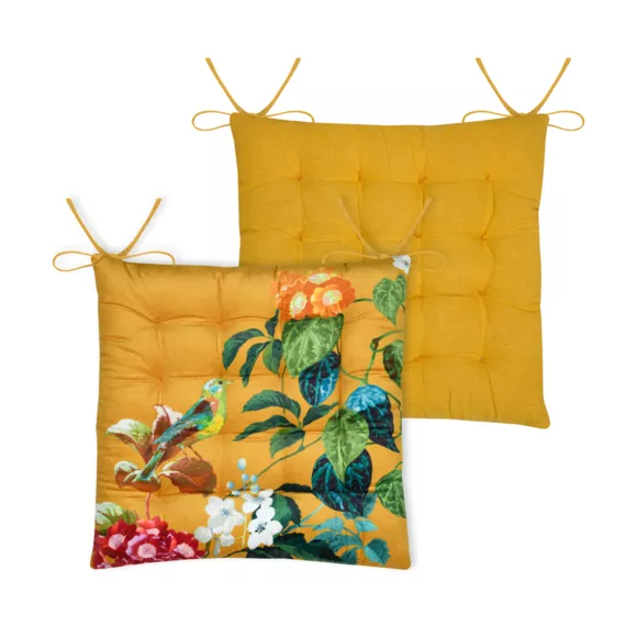 GALETTE DE CHAISE EMMY MOUTARDE 38X38