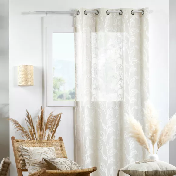 Vitragegordijnen met ogen (140 x 260 cm) Hemera Cremewit