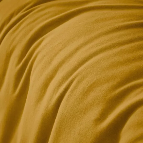 Housse de couette flanelle de coton (140 x 200 cm) Nina Jaune ocre