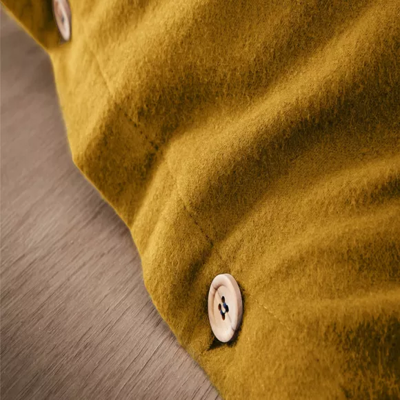 Housse de couette flanelle de coton (140 x 200 cm) Nina Jaune ocre
