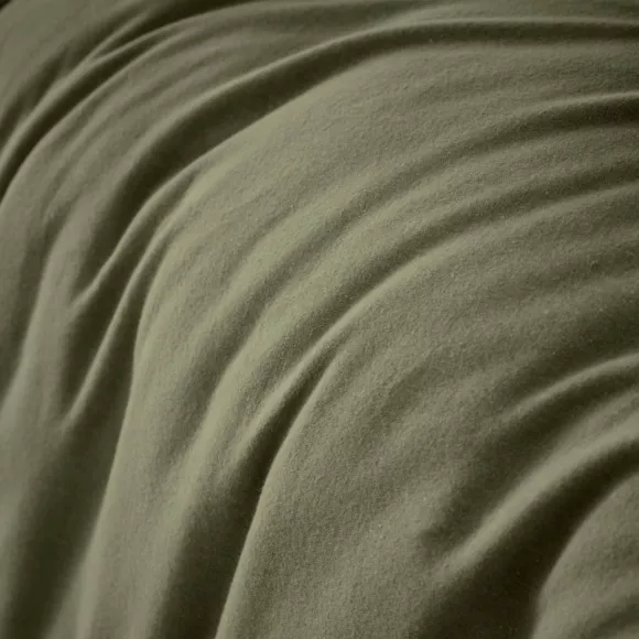 Housse de couette flanelle de coton (200 x 200 cm) Nina Vert romarin