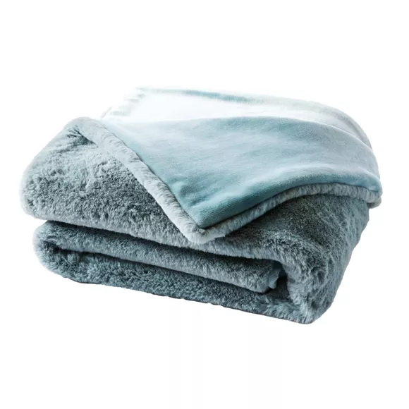 Plaid fausse fourrure (140 x 200 cm) Finn Bleu