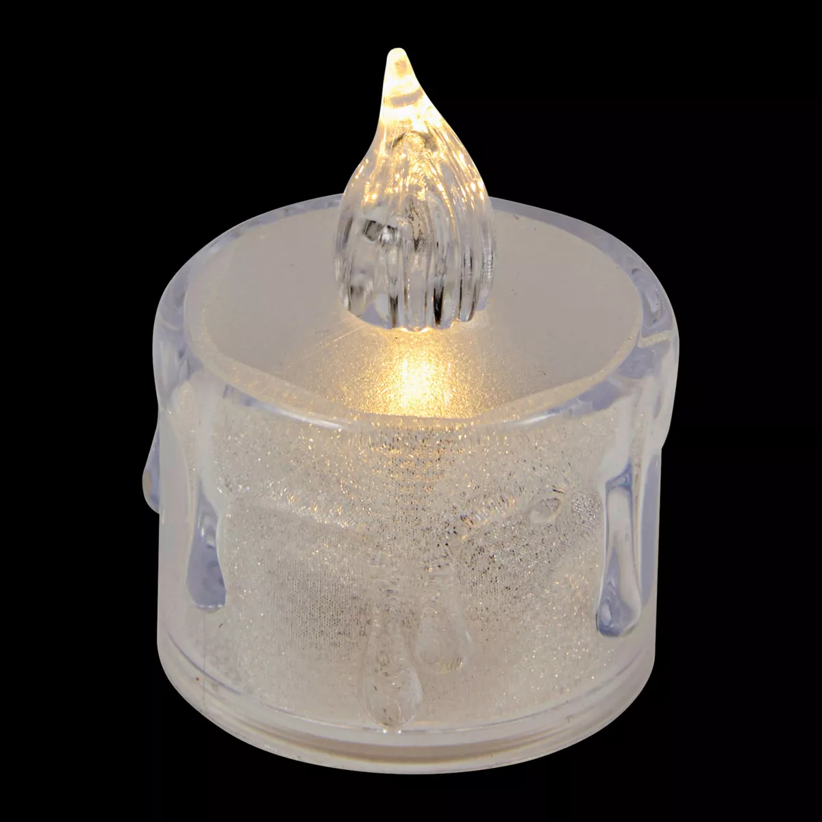 Lote de 4 velas LED de té Transparentes y con purpurina