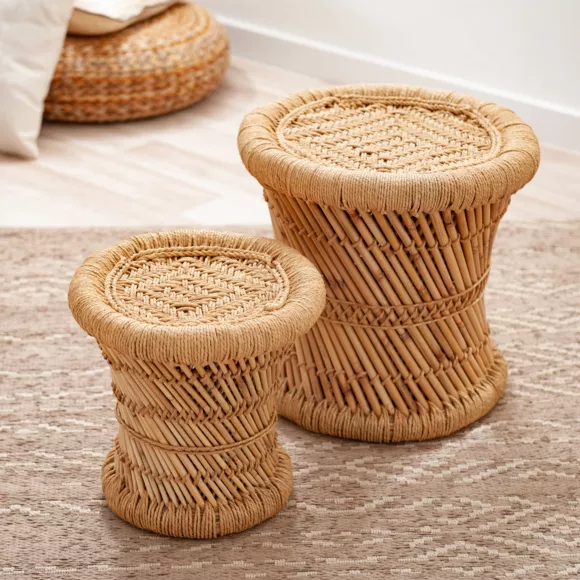 Lot de 2 tables d'appoint Corde Naturel 3