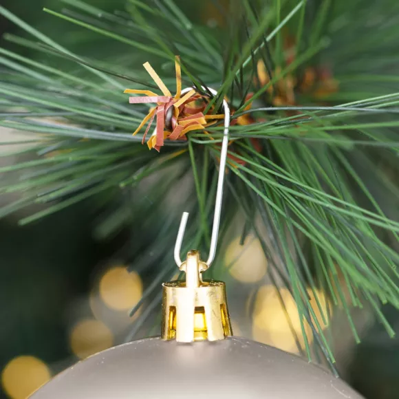 20er Set Weihnachtskugeln New Alpine Mix Perlweiß 4