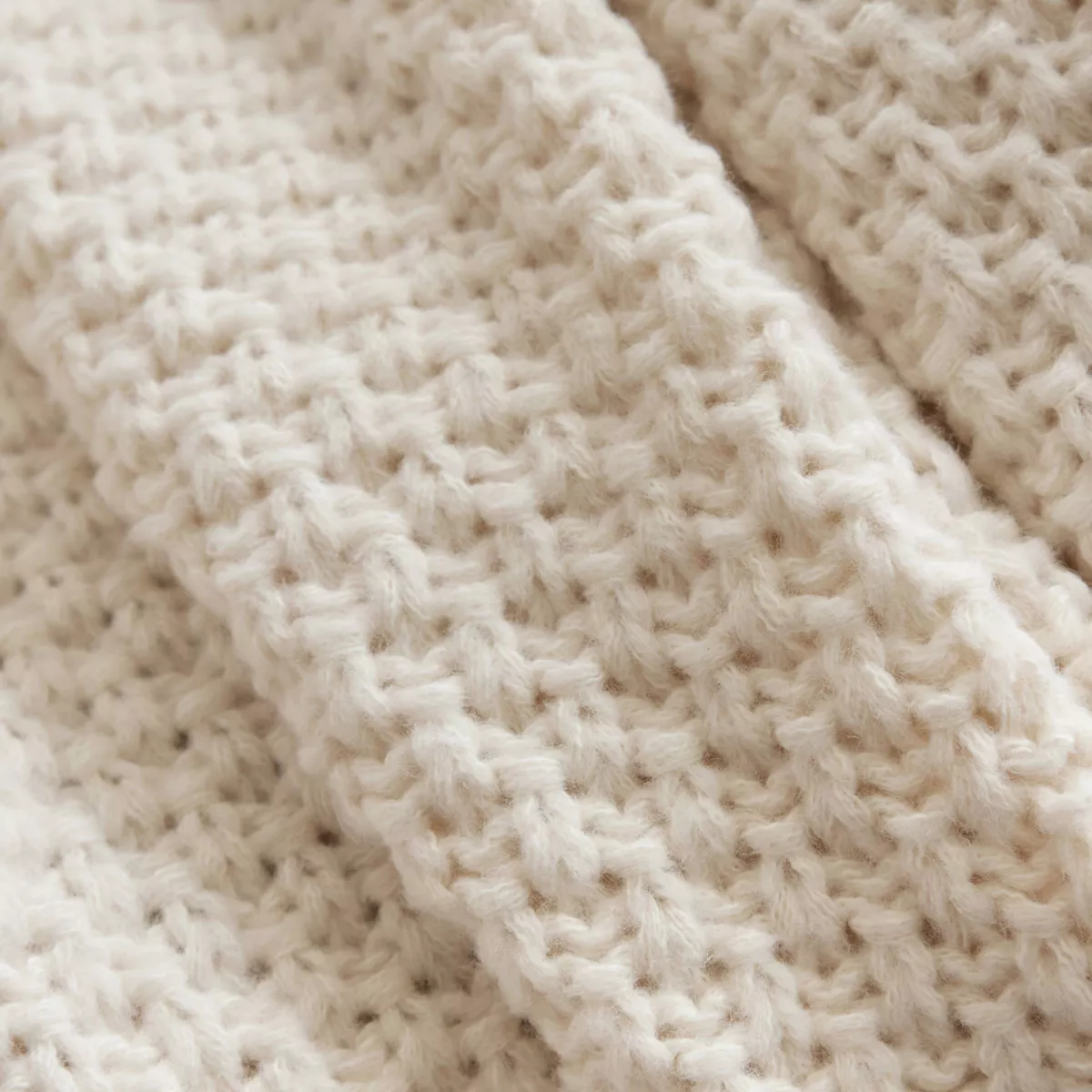 Manta de punto (125 x 150 cm) Tessa Marfil