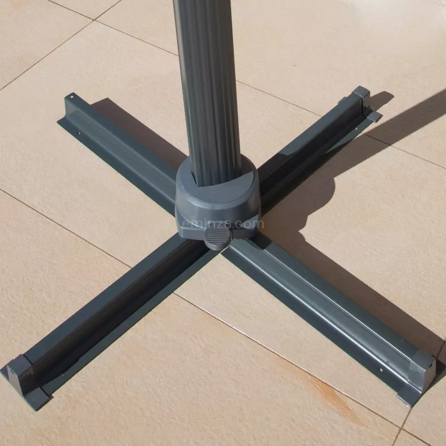 Parasol de brazo lateral rectangular Bahia (4 x 3 m) - Antracita 4