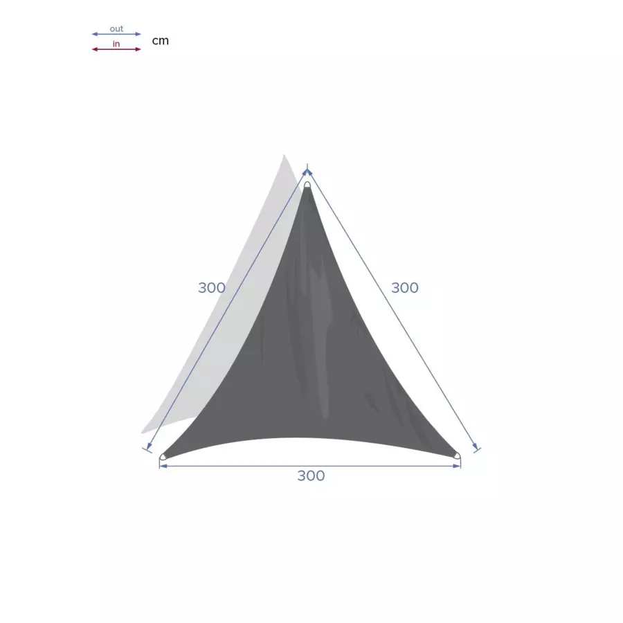 Vela de sombra triangular (L3 m) Quito Lujo - Bronce 4