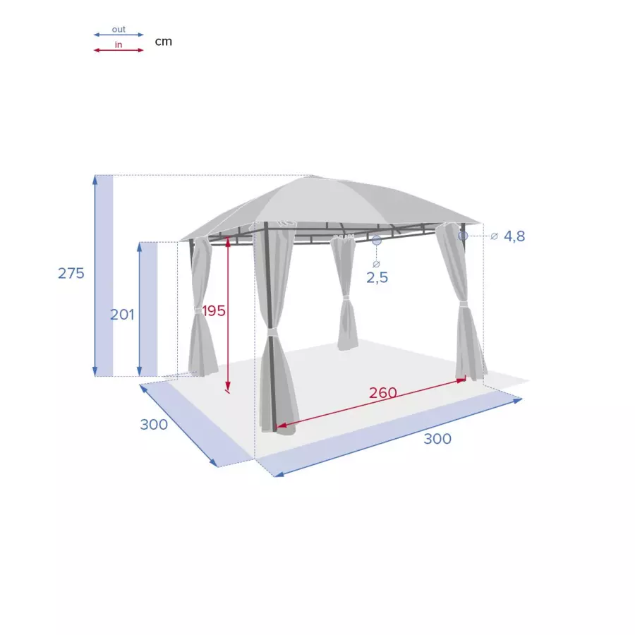 Cenador Sawara (3 x 3 m) - Natural 5