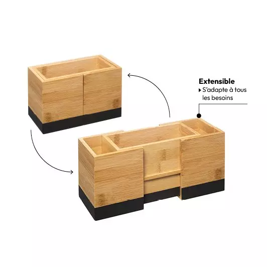 Portaposate estensibile Modern Nero 4
