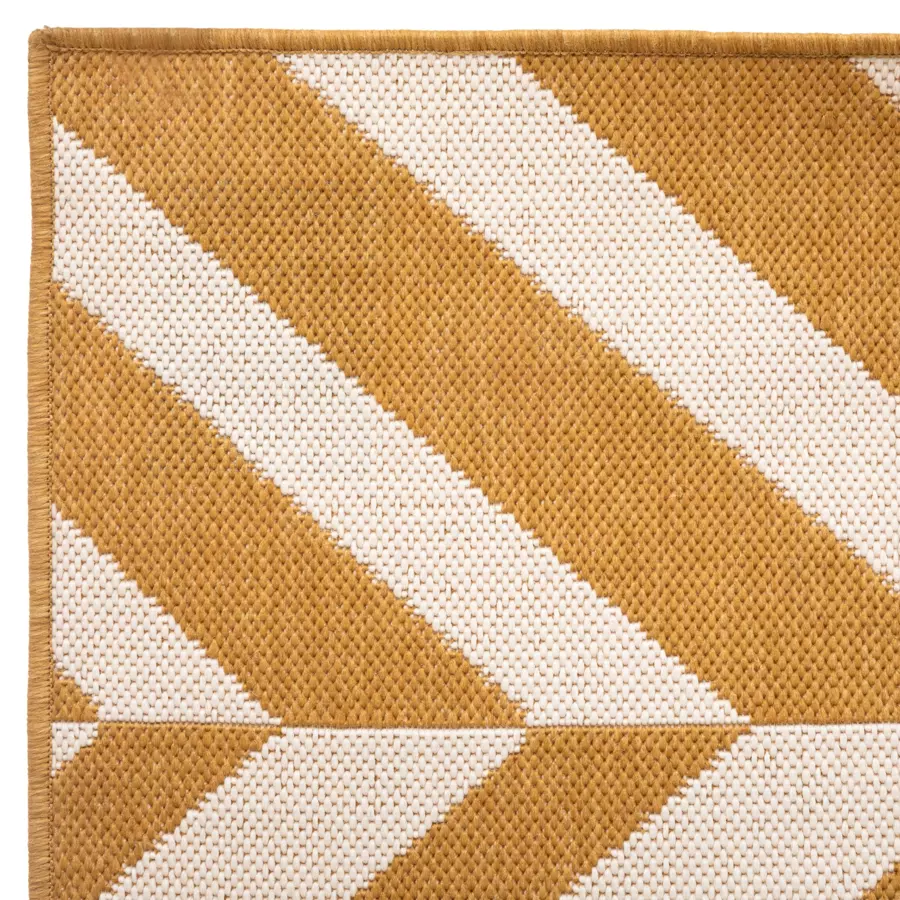 Tapis d'extérieur (120 x 160 cm) Chevron Jaune ocre 4