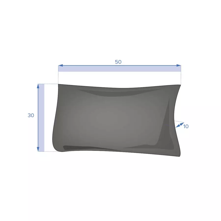 Coussin rectangulaire (50 cm) Korai Bleu canard