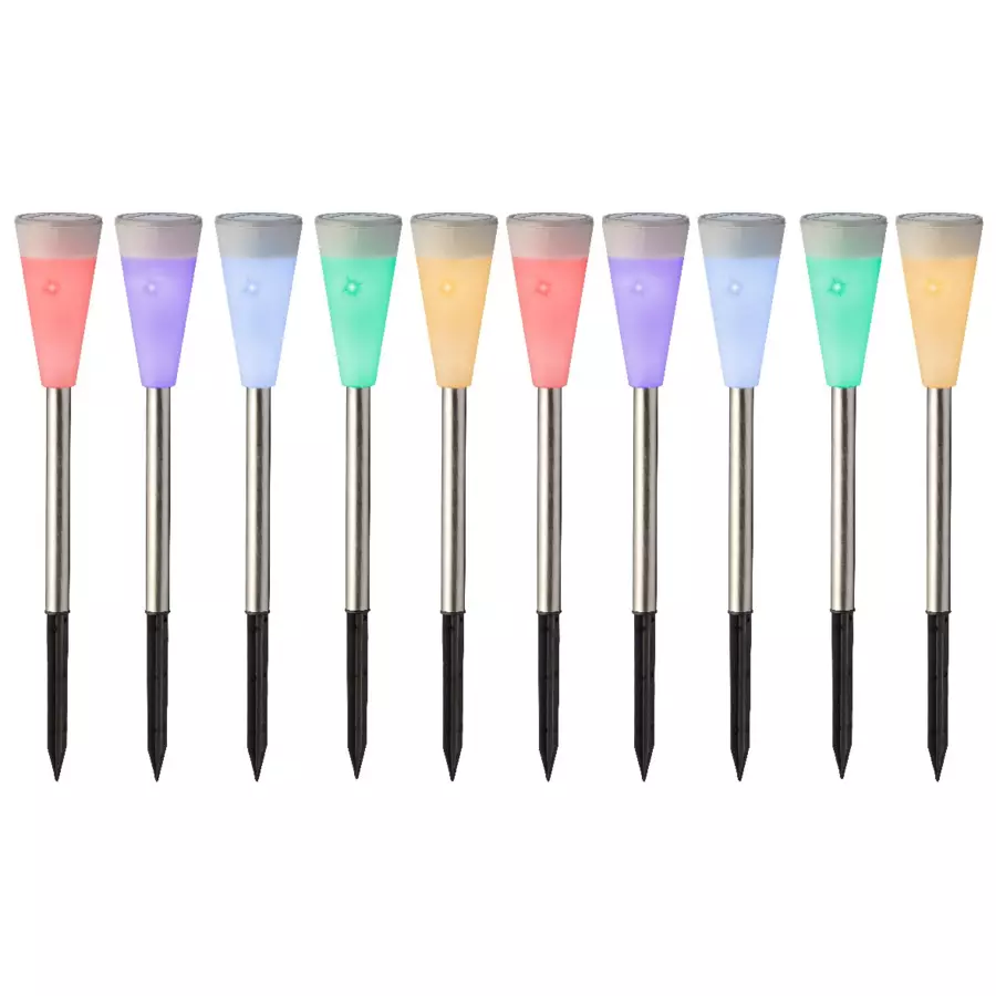 Set van 10 buitenlampen solar Marly - Meerkleurig 4