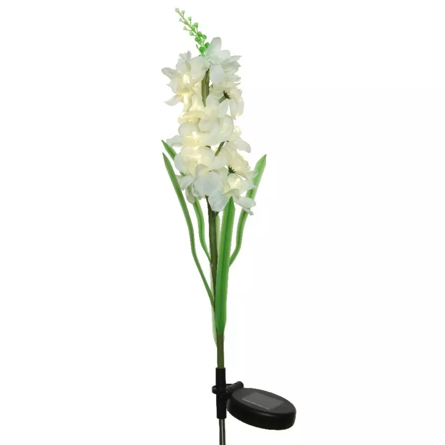 Lote de 2 estacas para jardín Gladiola LED solar - Blanco cálido 4