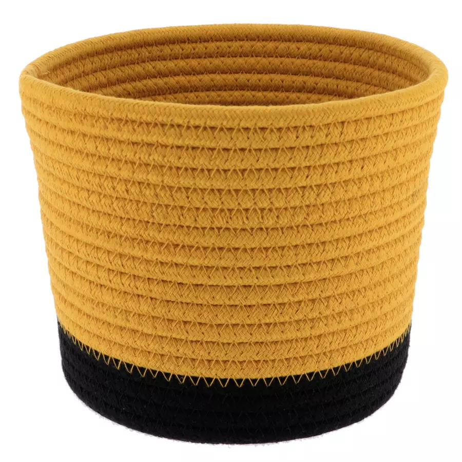 Juego de 3 cestas Black Line Ocre/Negro 4