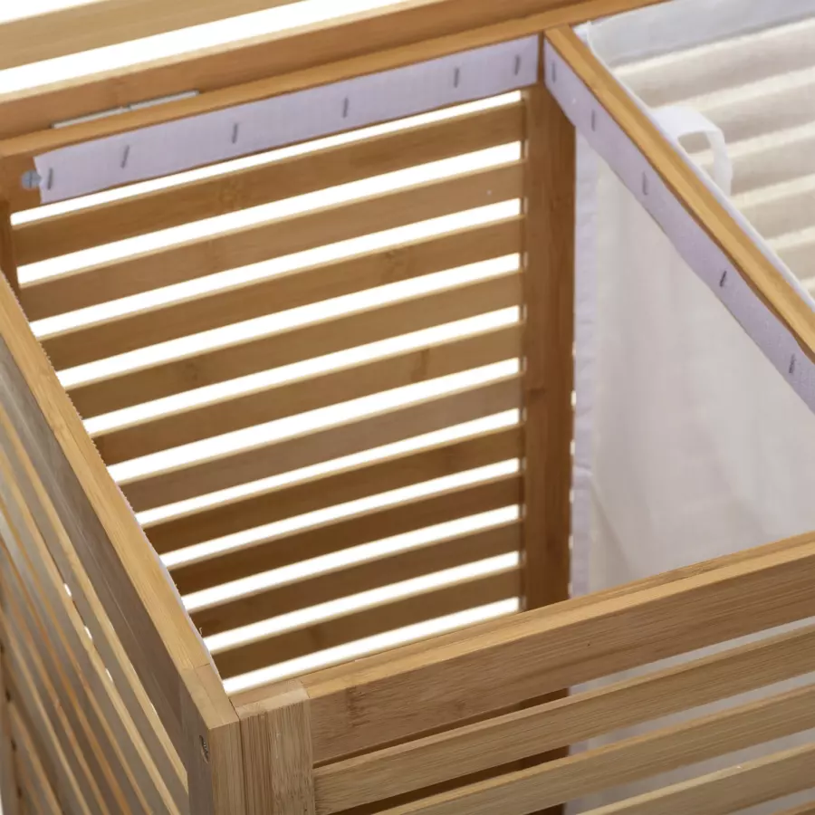 Panier à linge double Sicela Naturel 4