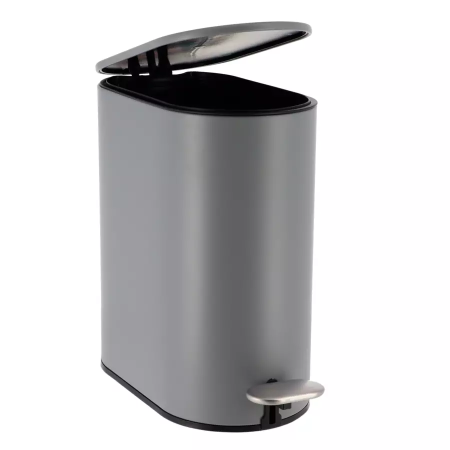 Cubo de pedal con freno de caida Black Line Gris 4