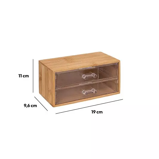 Caja de joyería de bambú natural Selena 5