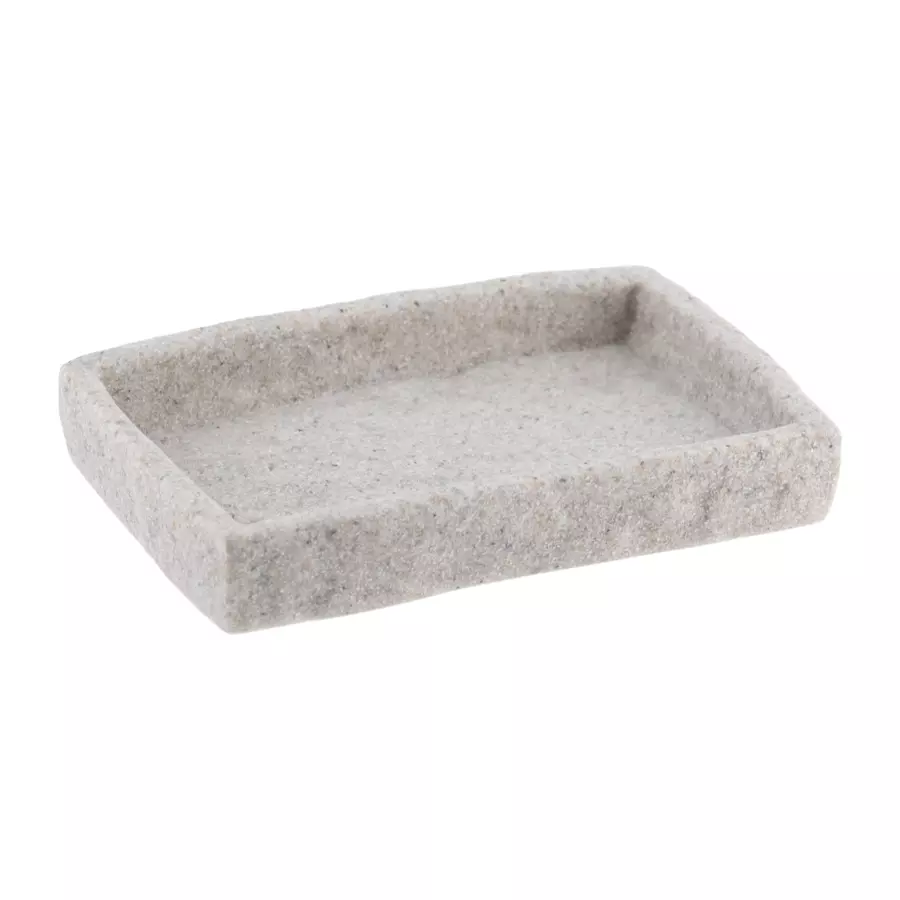 Set di accessori per il bagno effetto pietra Grigio 4