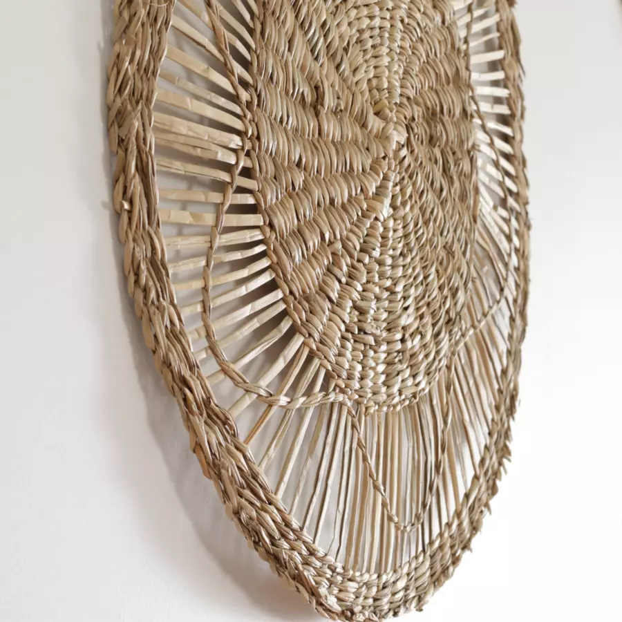 Lote de 3 decoraciones de pared en caña Seagrass Beige 4