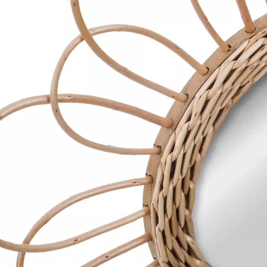 Espejo Flor Ratán Beige 4