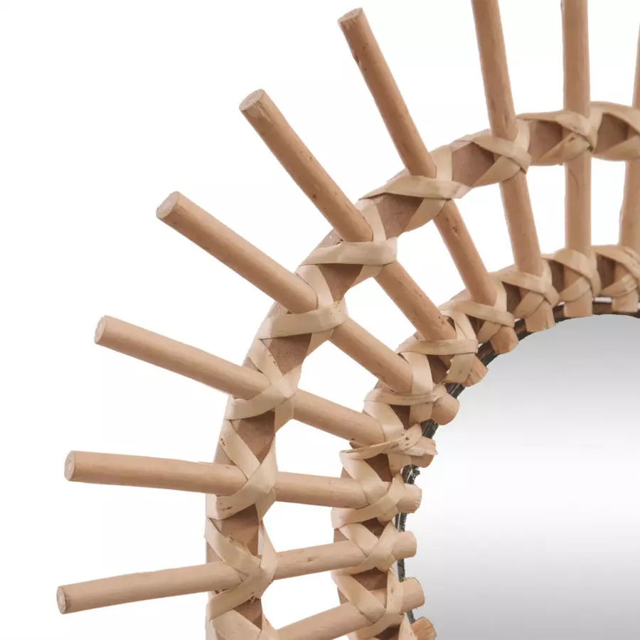 Miroir Rotin Soleil Beige naturel 4