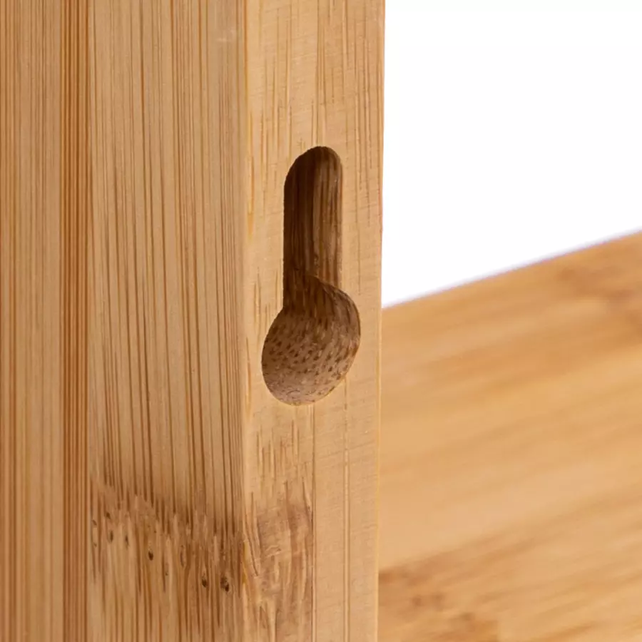Lot de 3 étagères à bordure Fixy Bambou Naturel 4
