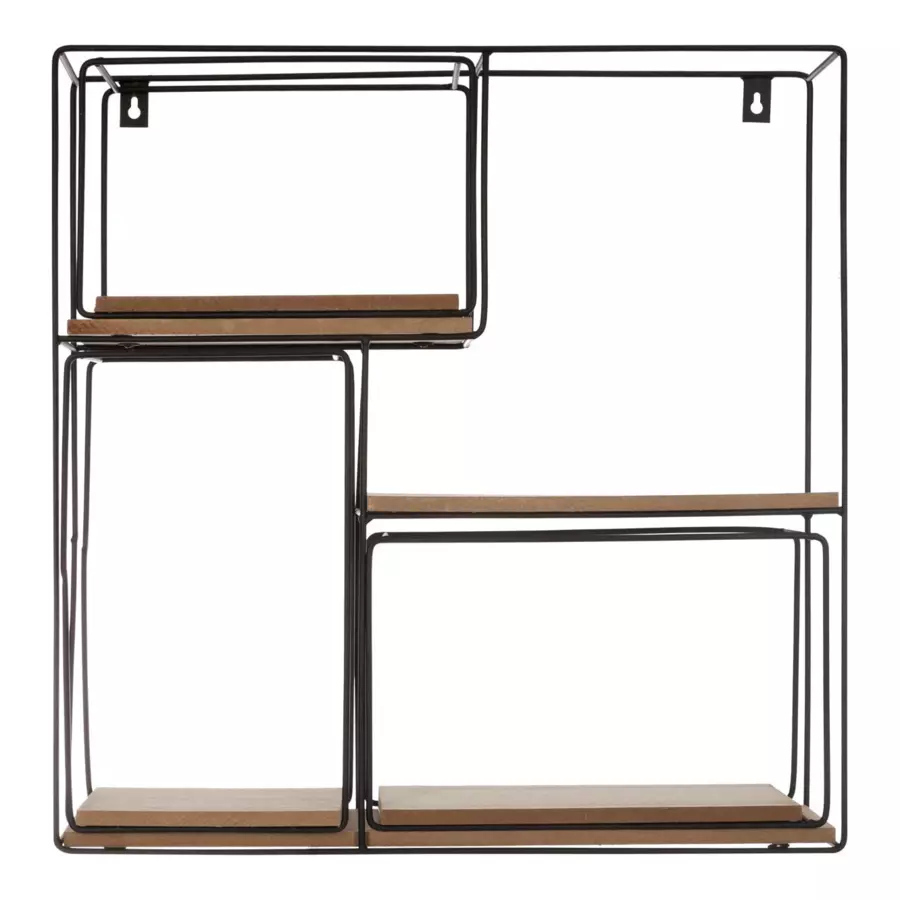 Set di 4 scaffali a muro Angela nero 4