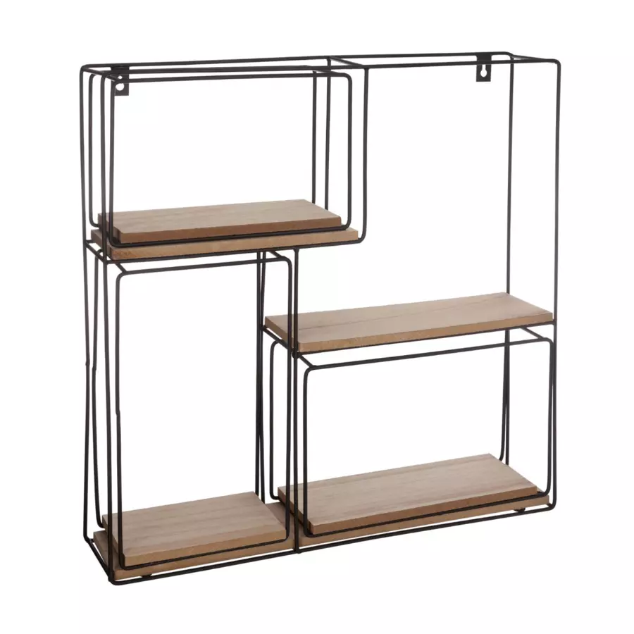 Set di 4 scaffali a muro Angela nero 5