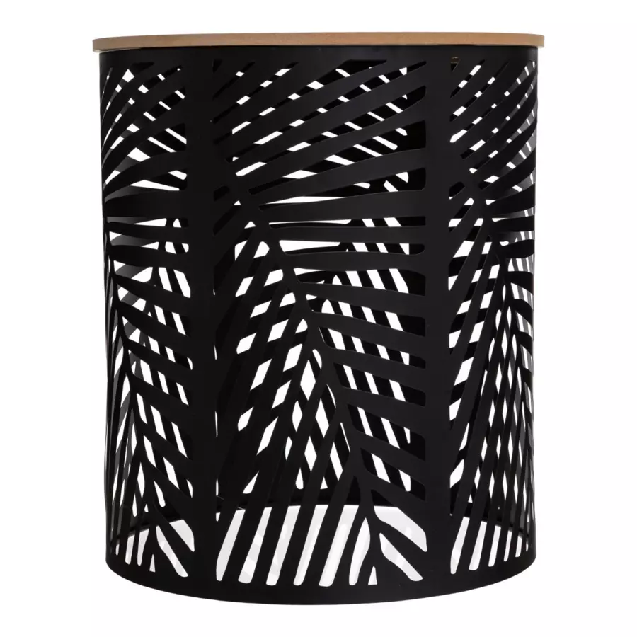 Lot de 2 tables à café Feuille Noir 5