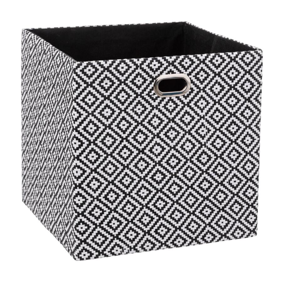 Caja de almacenamiento (31 x 31 cm) con dibujos en blanco y negro 4