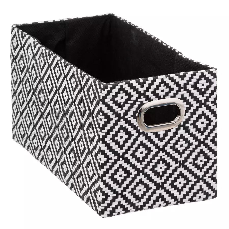 Opbergbox (15 x 31 cm) met motief Zwart en Wit 4