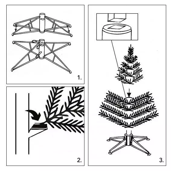 Árbol artificial de Navidad Real Alto 120 cm Verde 4