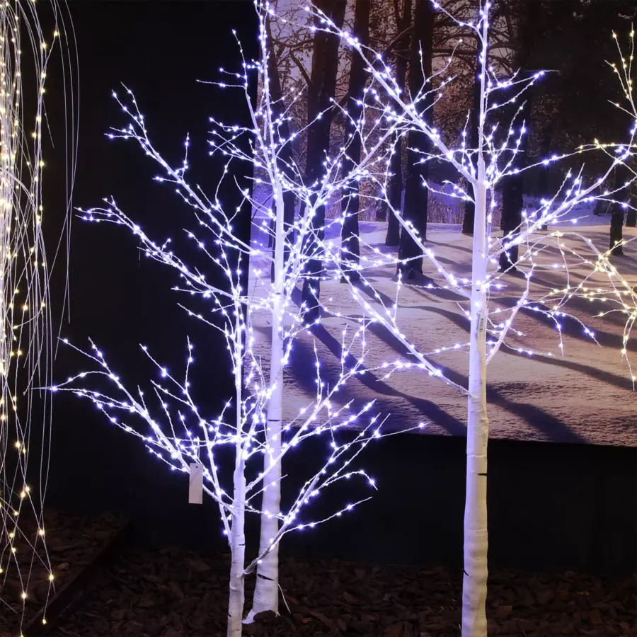 Abedul luminoso Wills Micro LED alto 180 cm Blanco frío 4