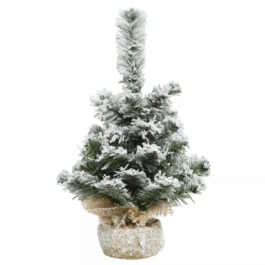 Arbolito artificial para mesa Royal alto 45 cm Verde nevado