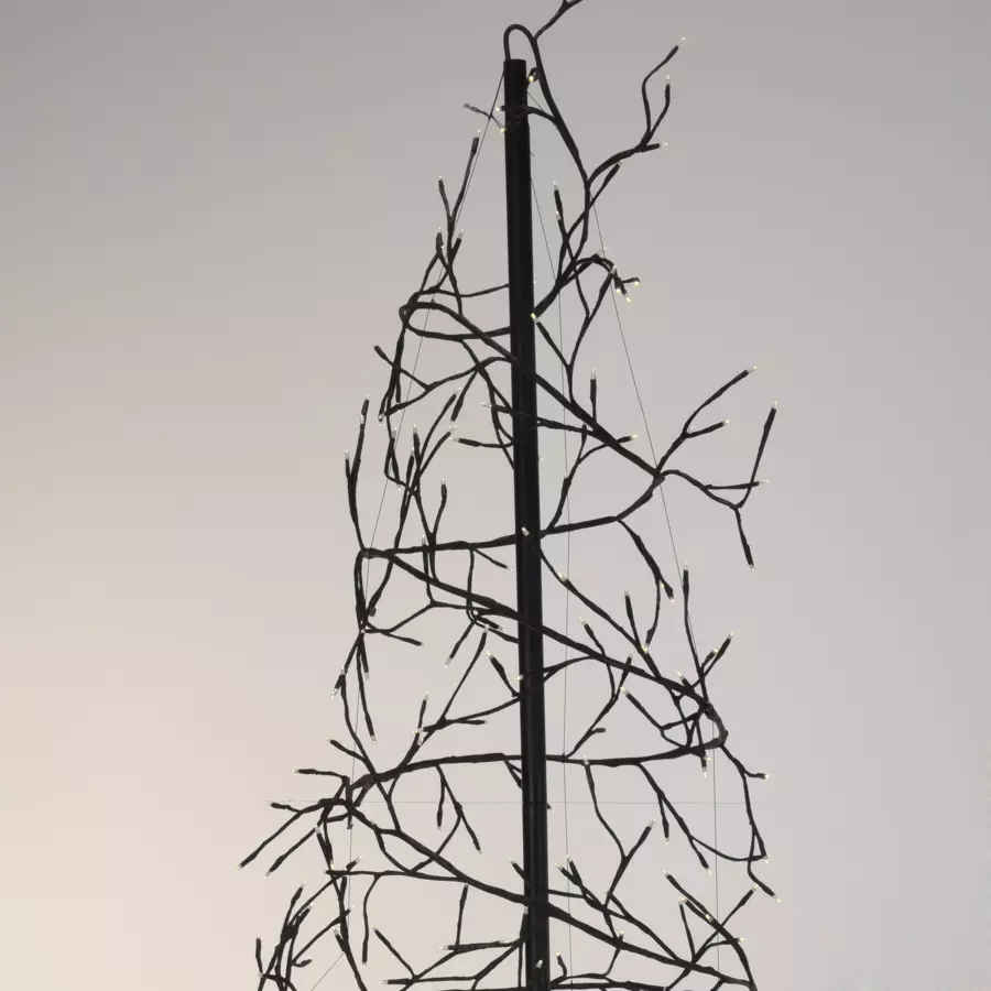 Sapin hélice lumineux Spiralis Noir H180 cm Blanc chaud 4