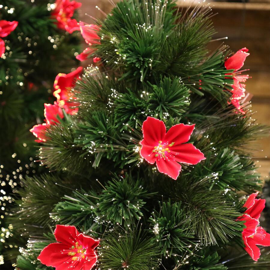 Künstlicher Weihnachtsbaum mit Beleuchtung aus Glasfaser Mexico H120 cm Warmweiß 4