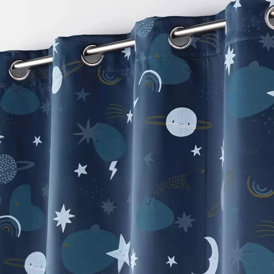 Cortina opaca (140 x 260 cm) Moonlight Azul 4