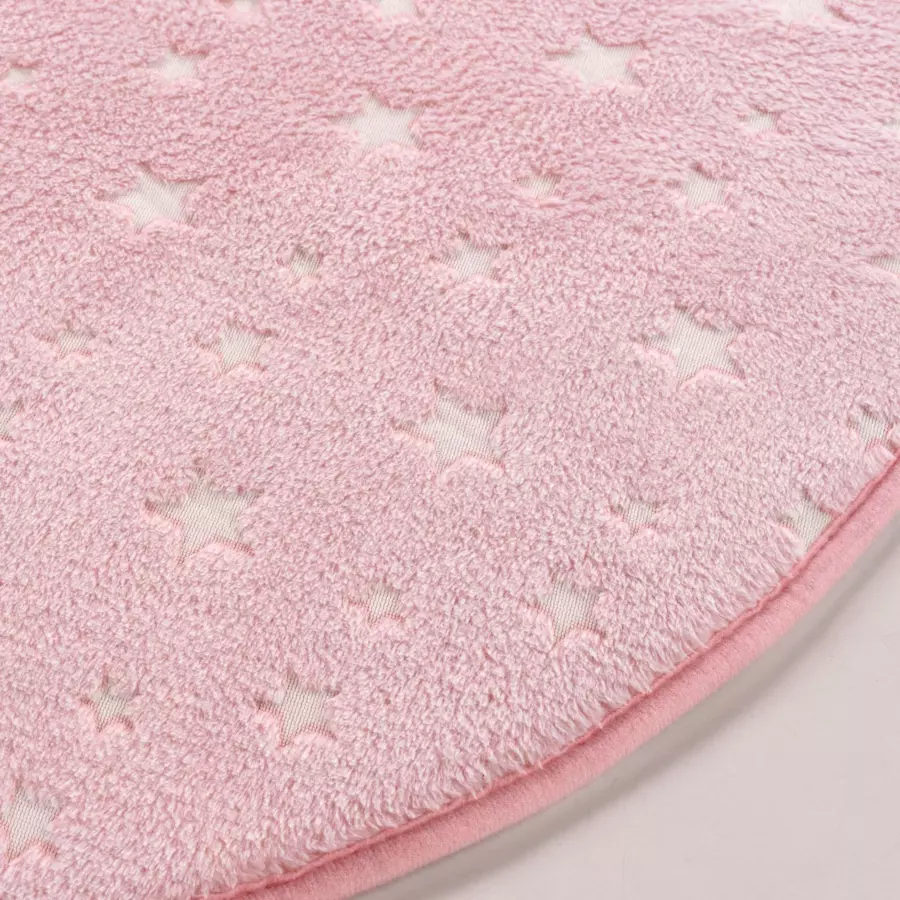 Alfombra fosforescente redonda (90 cm) Fluo Night Rosa 5