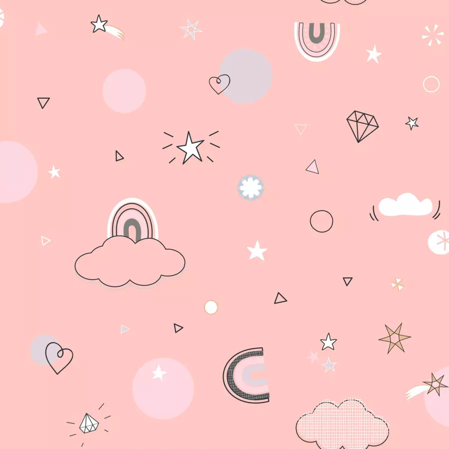 Funda nórdica y una funda para almohadón algodón (140 cm) Unicornio Rosa 5