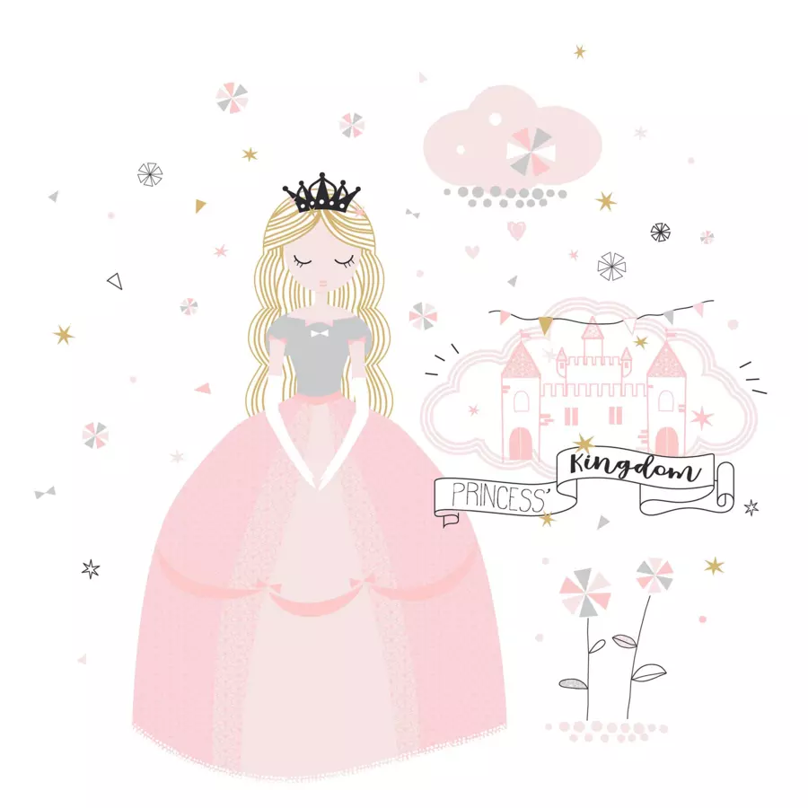 Funda nórdica y una funda para almohadón algodón (140 cm) Princesse Rosa 4