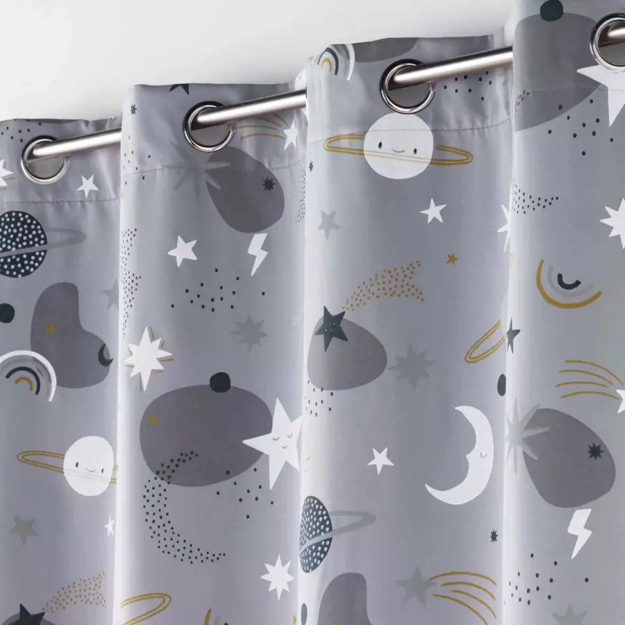 Cortina opaca (140 x 260 cm) Moonlight Gris 4
